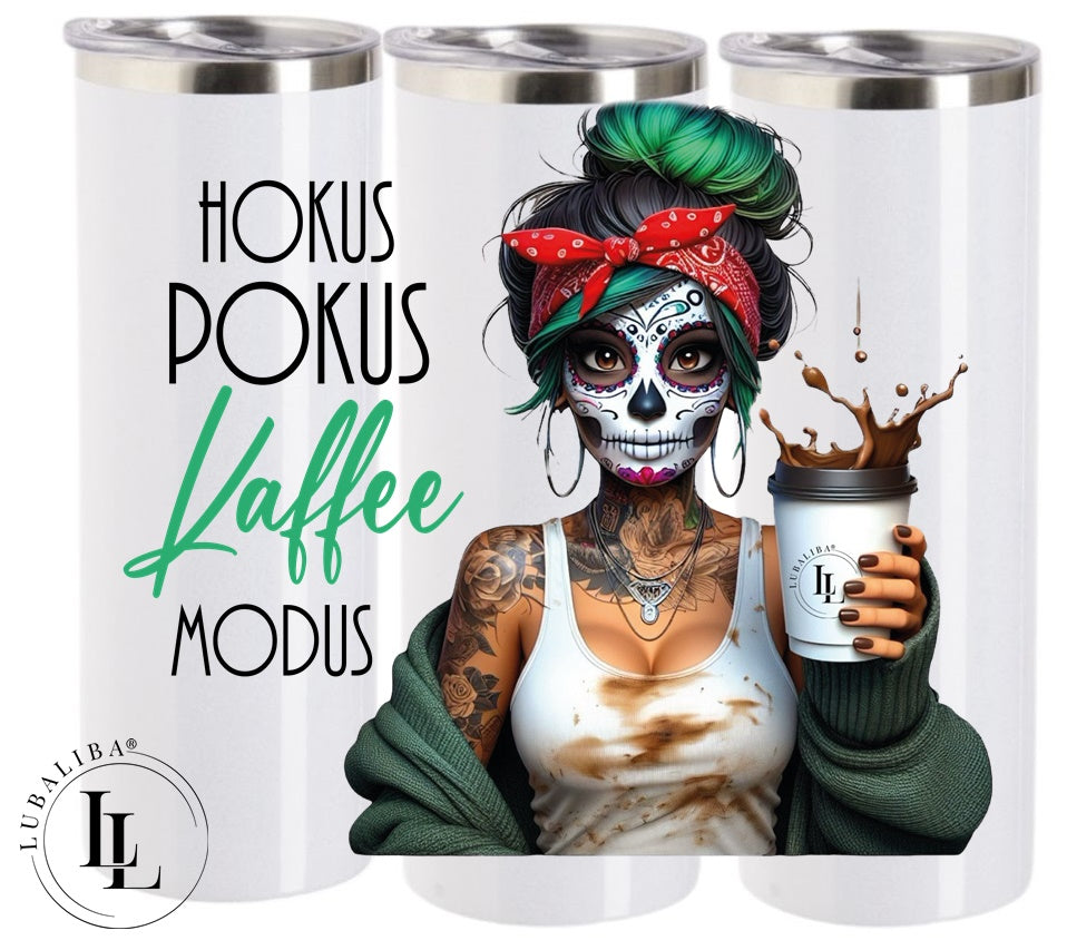 Tumbler " KAFFEE MODUS SKULL COFFEE GIRL " ArtNr: DUP